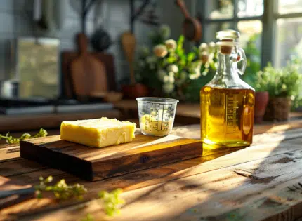 Conversion beurre en huile : quantités en grammes et millilitres