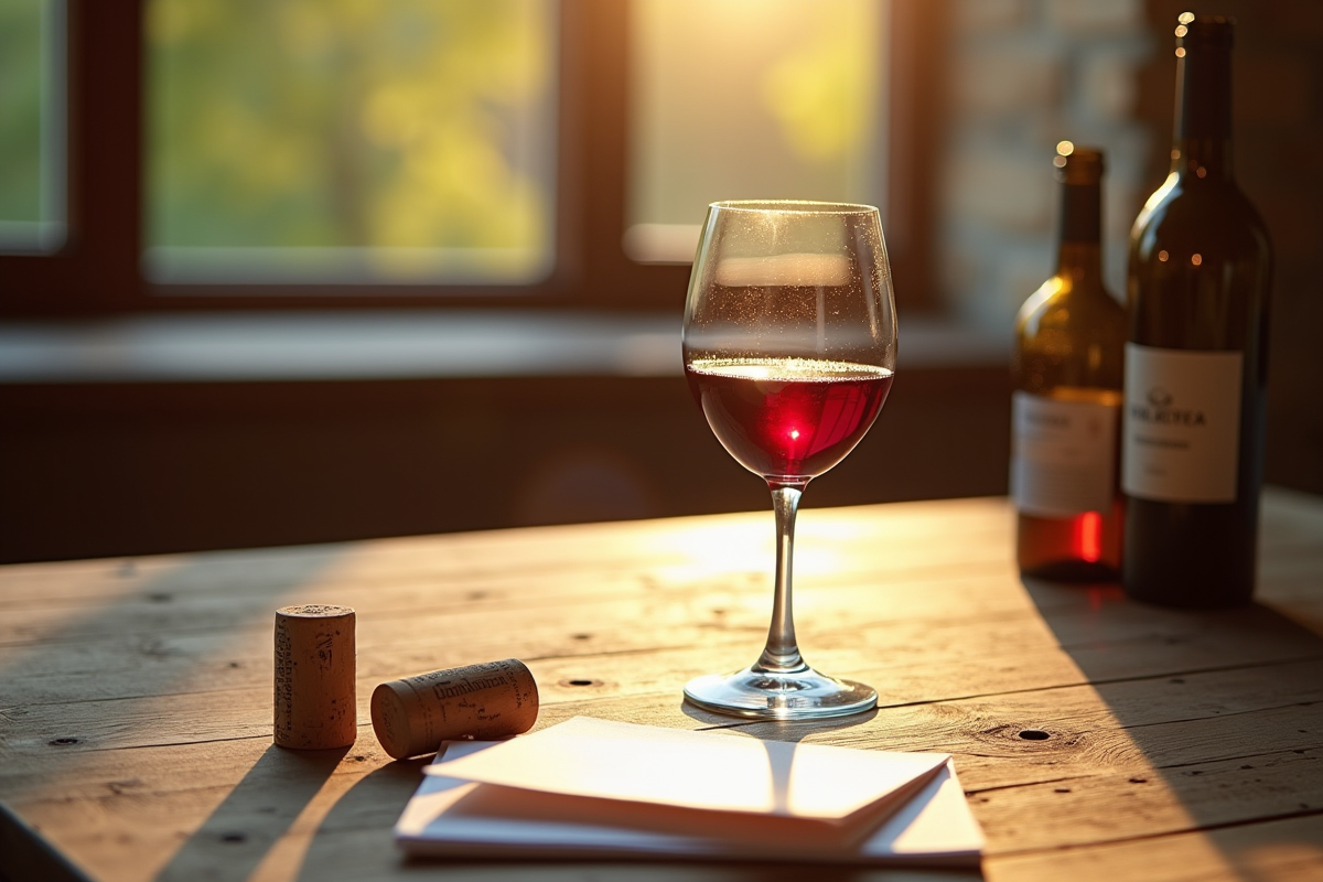 Dégustation de vin rouge dans une ambiance chaleureuse