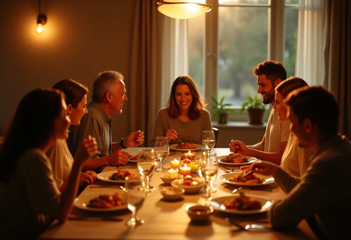 ambiance lumineuse dîner