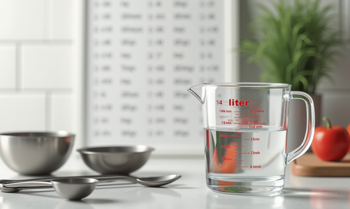 1/4 de litre en cl : conversion pour la cuisine au quotidien