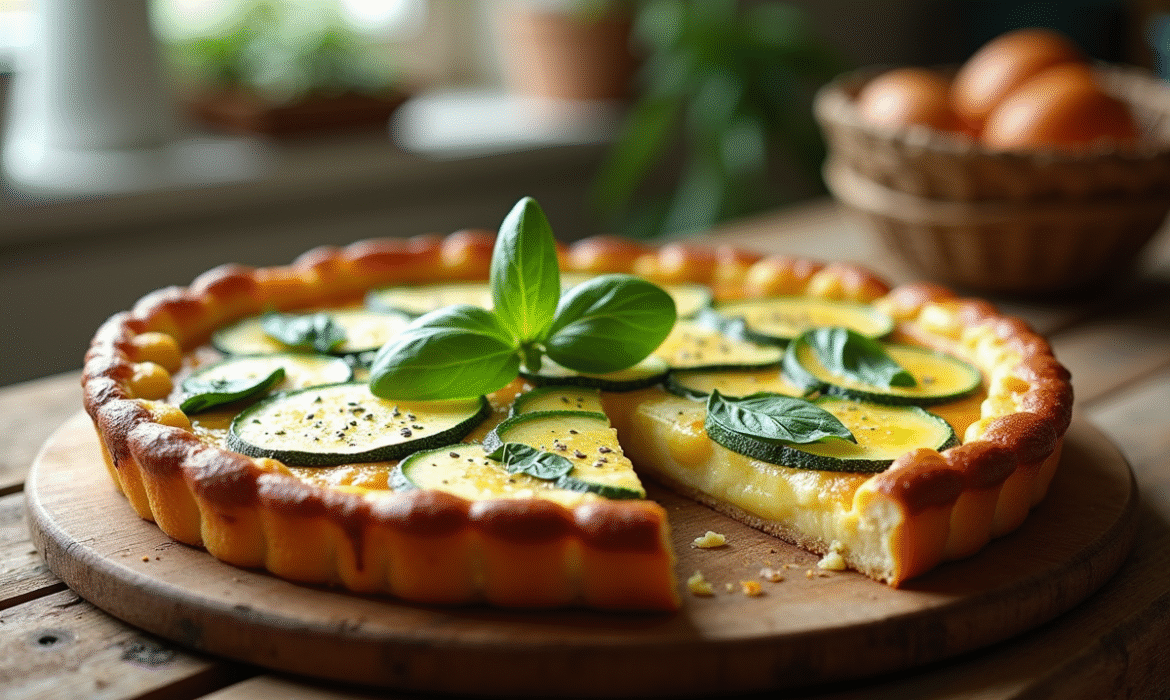 Coup de cœur pour la tarte à la courgette et au chèvre