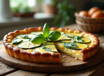 Coup de cœur pour la tarte à la courgette et au chèvre